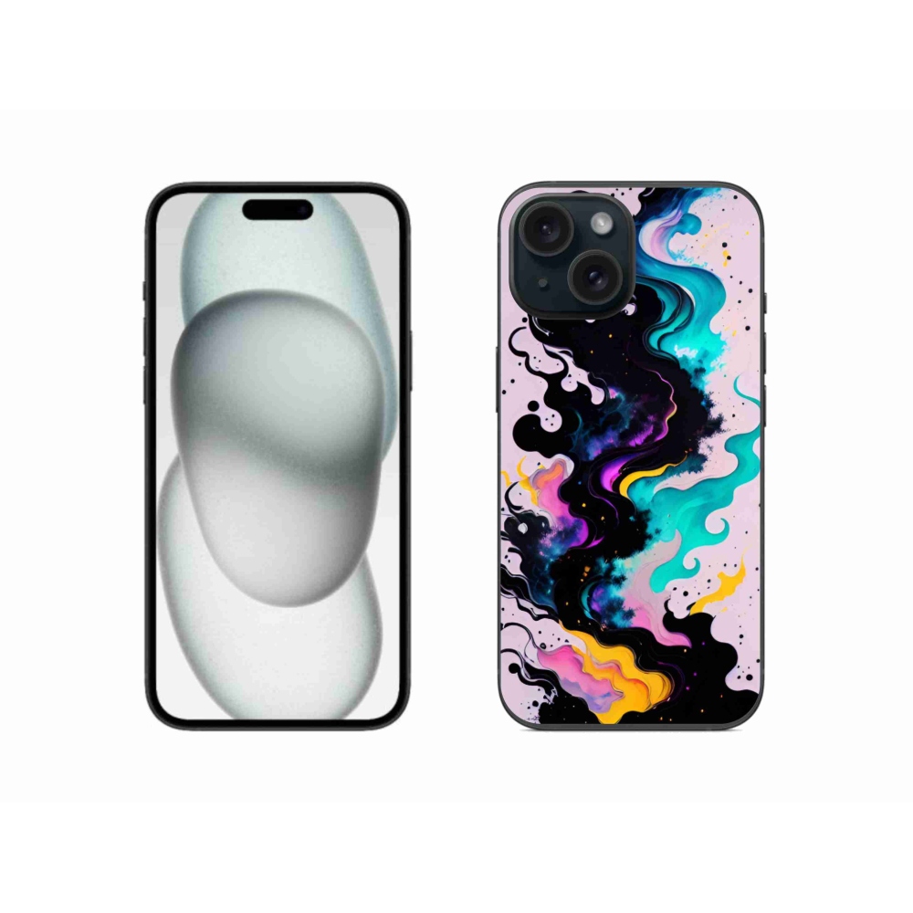Gelový kryt mmCase na iPhone 15 - abstraktní motiv 4
