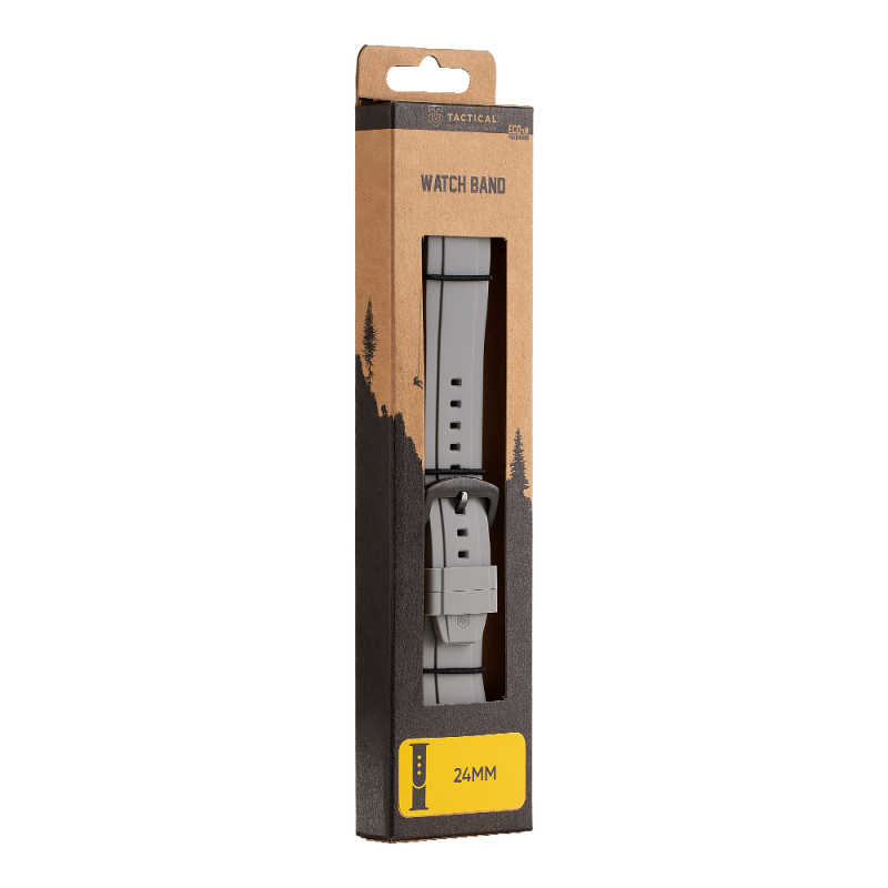 Tactical Quick Release Silikonový Řemínek 24mm Grey