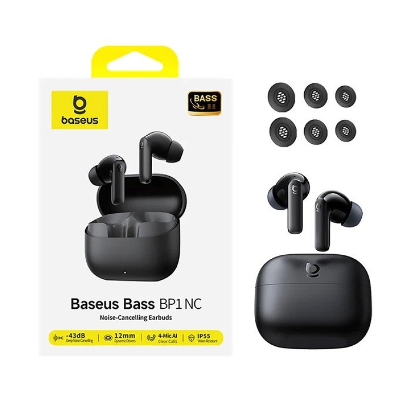 Baseus Bass BP1 NC In-Ear Bezdrátová Sluchátka Cosmic Black