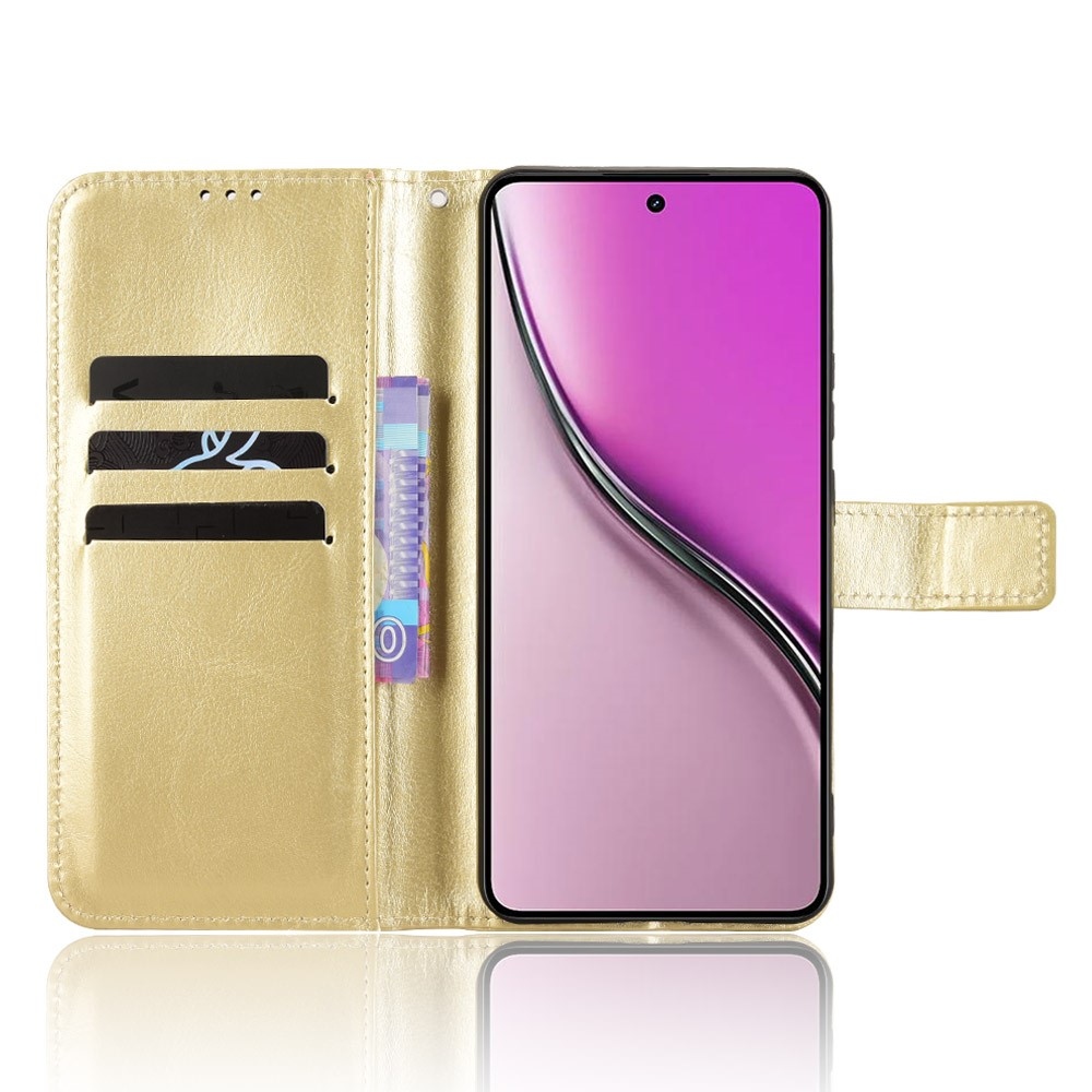 Crazy knížkové pouzdro na Realme 14 5G - zlaté