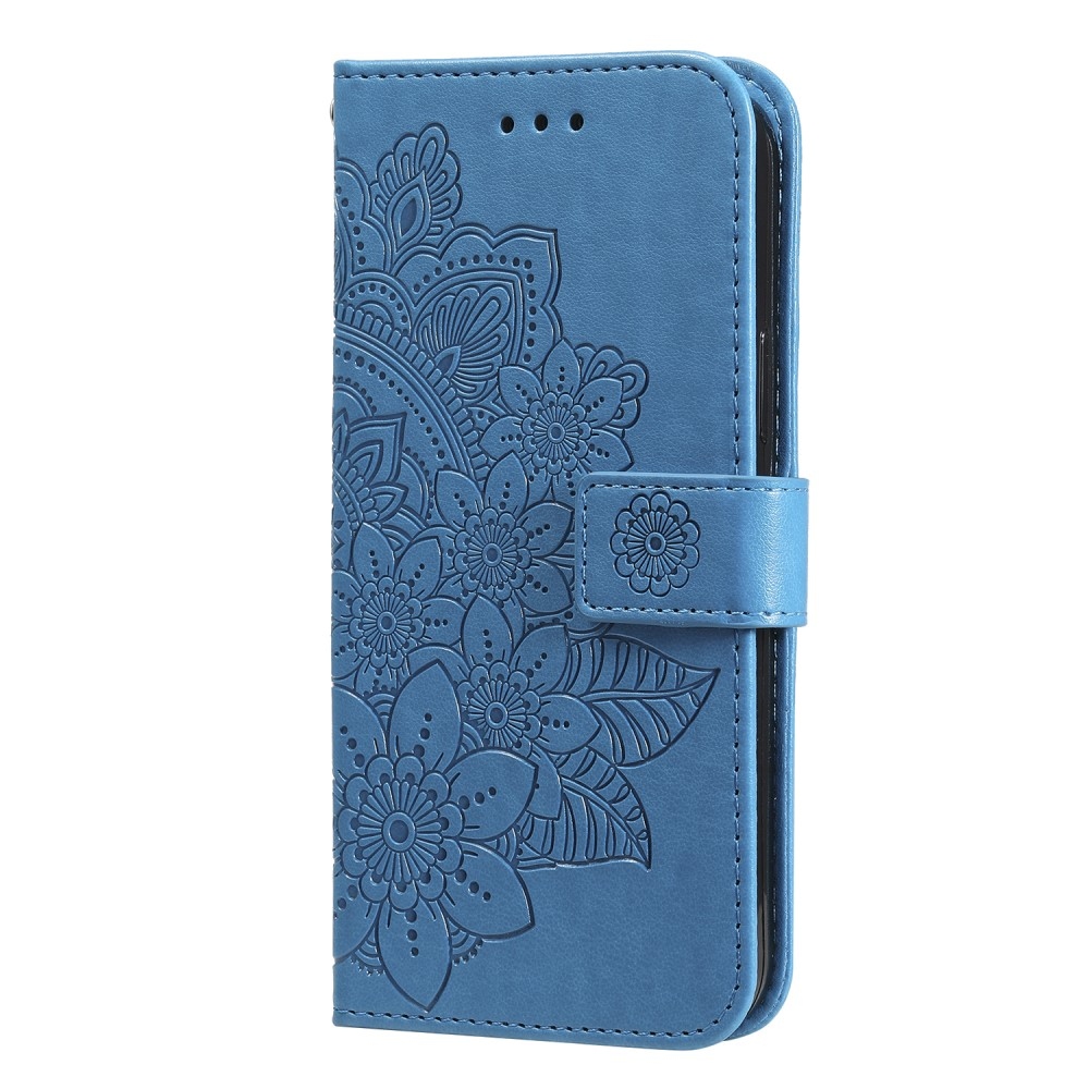 Mandala knížkové pouzdro na Realme C67 - modré