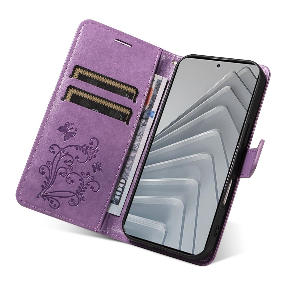 Big Butterfly knížkové pouzdro na Xiaomi Redmi Note 14 - fialové
