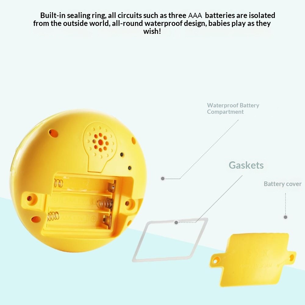Dětská svítící fontánka do vany s automatickým senzorem - žlutá