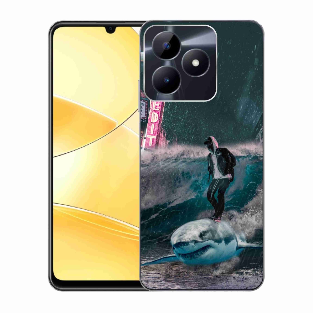 Gelový kryt mmCase na Realme C51/C53 - žralok