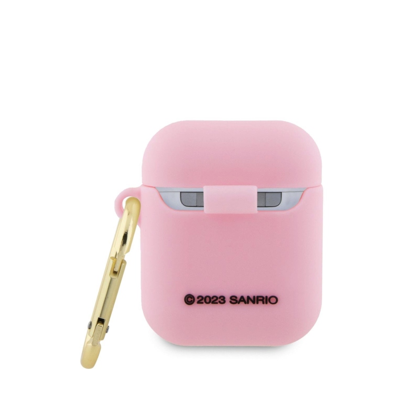 Hello Kitty Liquid Silicone 3D Kitty Head Logo Pouzdro pro AirPods 1/2 Pink