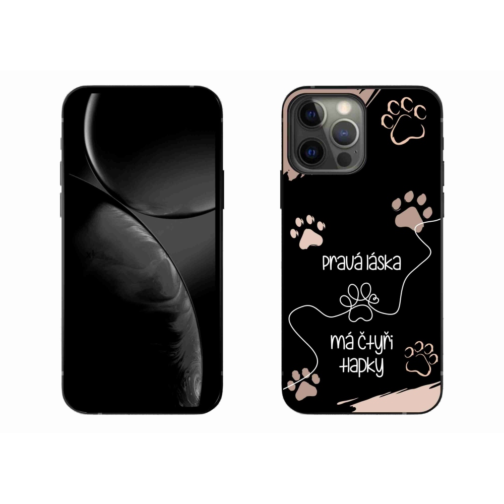 Gelový kryt mmCase na iPhone 13 Pro Max 6.7 - psí motiv 1 černé pozadí