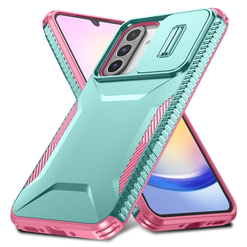 Slips odolný kryt na Samsung Galaxy A26 5G - modrozelený/růžový