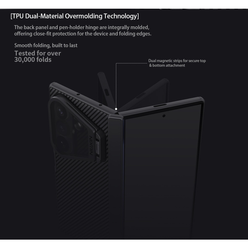 Nillkin CamShield Prop Magnetic (Transparent Lens) Zadní Kryt pro Samsung Galaxy Z Fold 8 Ultra Black