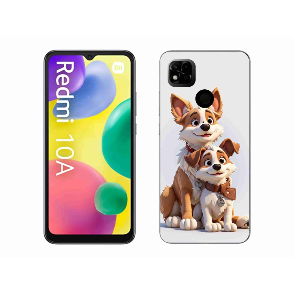 Gelový kryt mmCase na Xiaomi Redmi 10A - kreslení psi