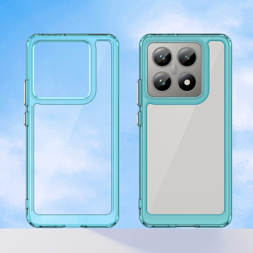 Gelový obal s pevnými zády na Xiaomi 14T/14T Pro - světlemodrý