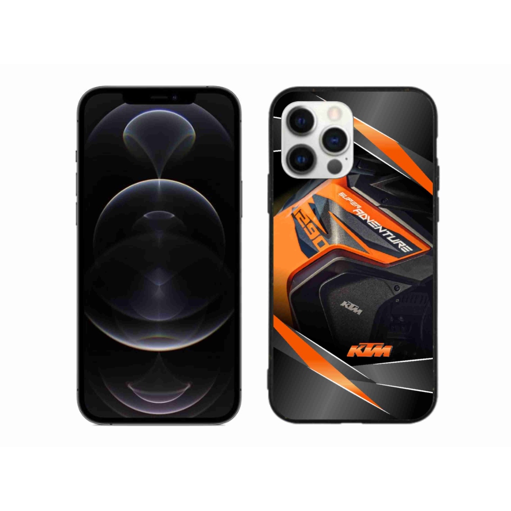 Gelový kryt mmCase na iPhone 12 Pro Max - motorka ktm