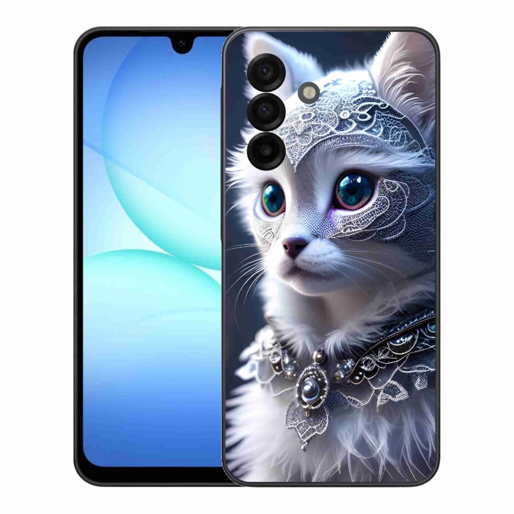 Gelový kryt mmCase na Samsung Galaxy A17 5G - bílá kočka