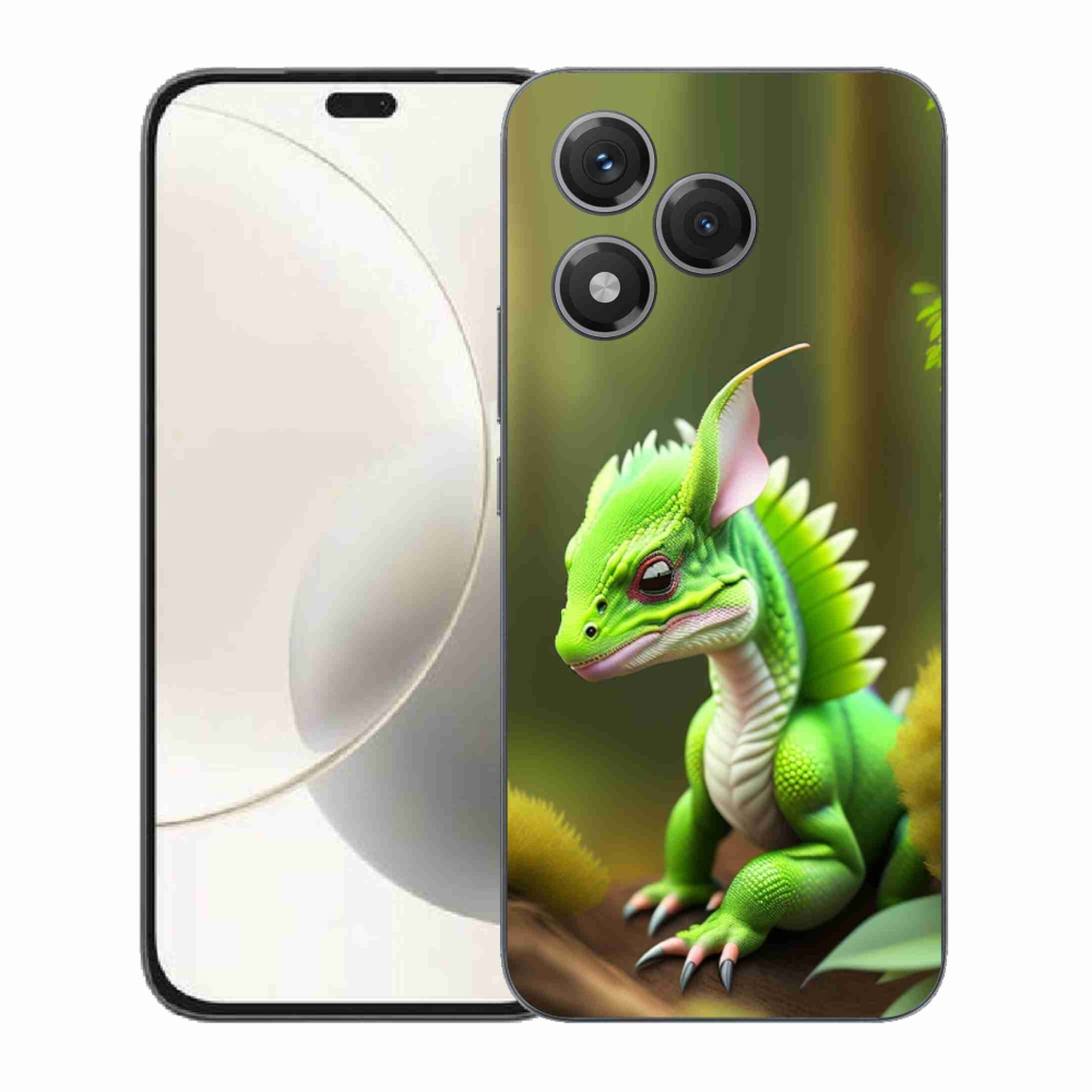 Gelový kryt mmCase na Honor 400 Lite - zelený dráček