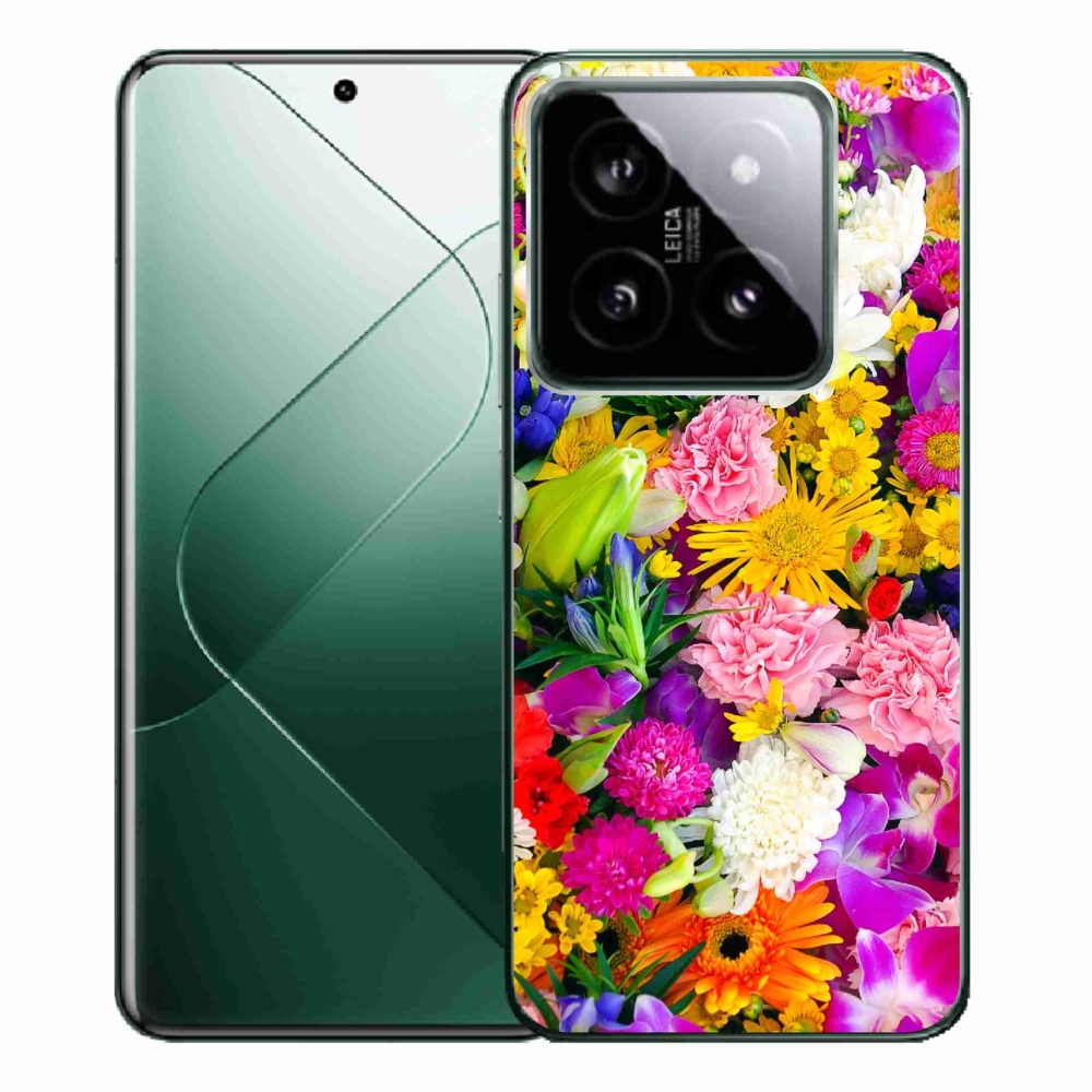 Gelový kryt mmCase na Xiaomi 14 Pro - květiny 12