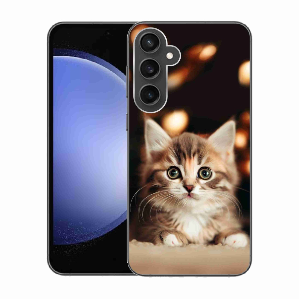 Gelový kryt mmCase na Samsung Galaxy S23 FE - roztomilé kotě 2
