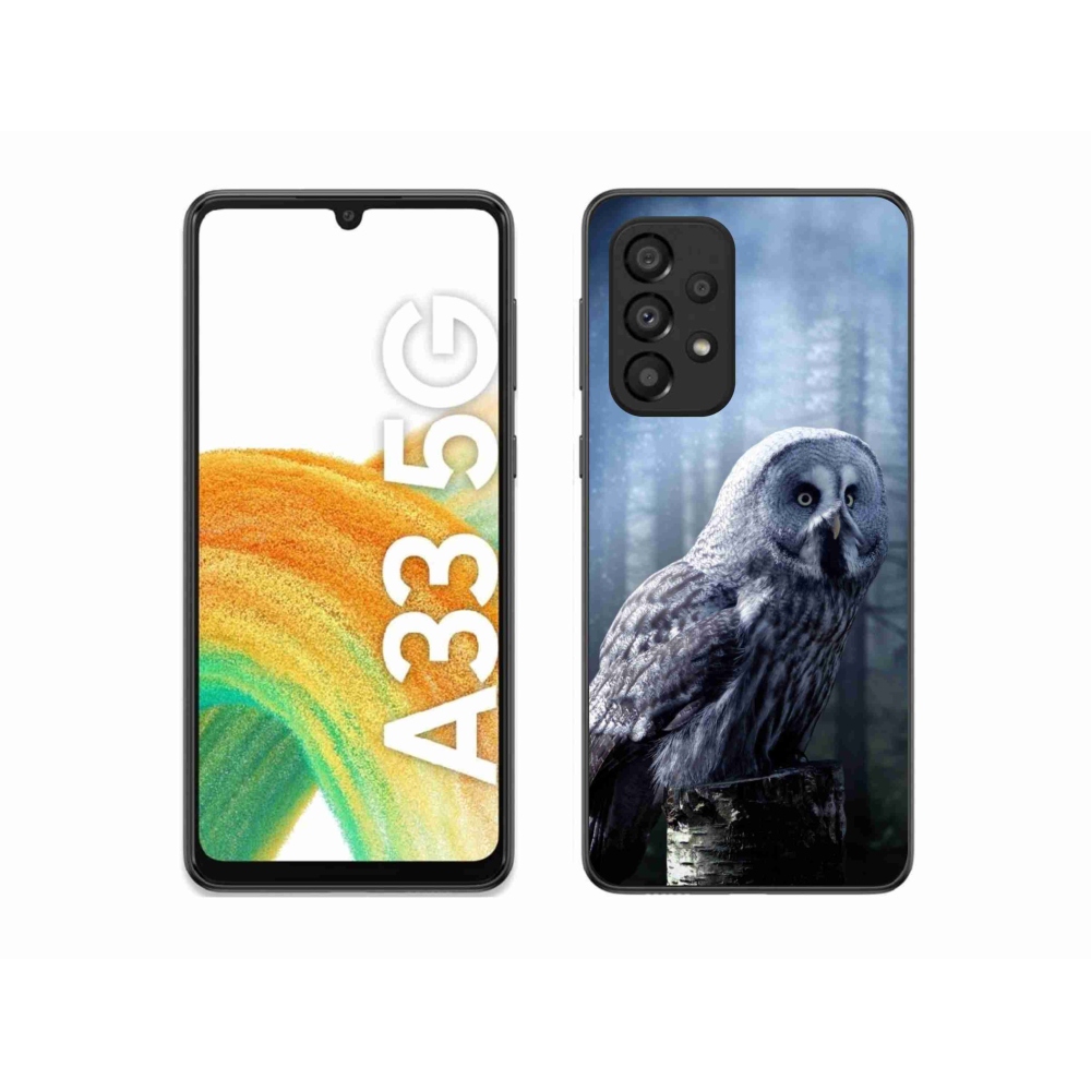 Gelový kryt mmCase na Samsung Galaxy A33 5G - sova