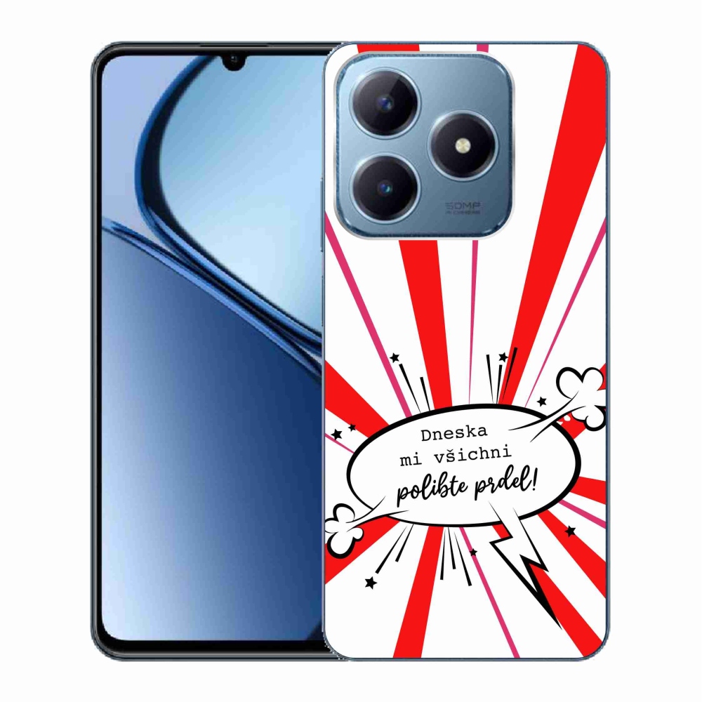 Gelový kryt mmCase na Realme C63 - vtipný text 15 bílé pozadí