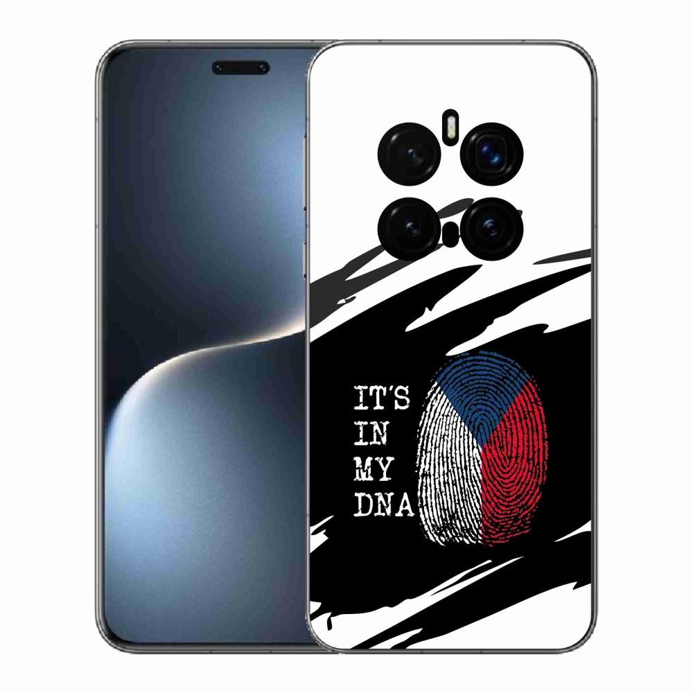 Gelový kryt mmCase na Honor Magic 7 Pro 5G - vlajka otisk prstu černobílé pozadí