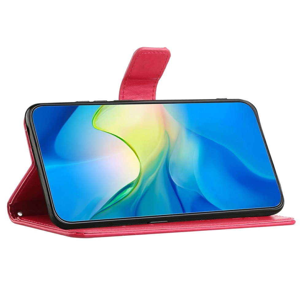 Flower knížkové pouzdro na Samsung Galaxy A26 5G - červené