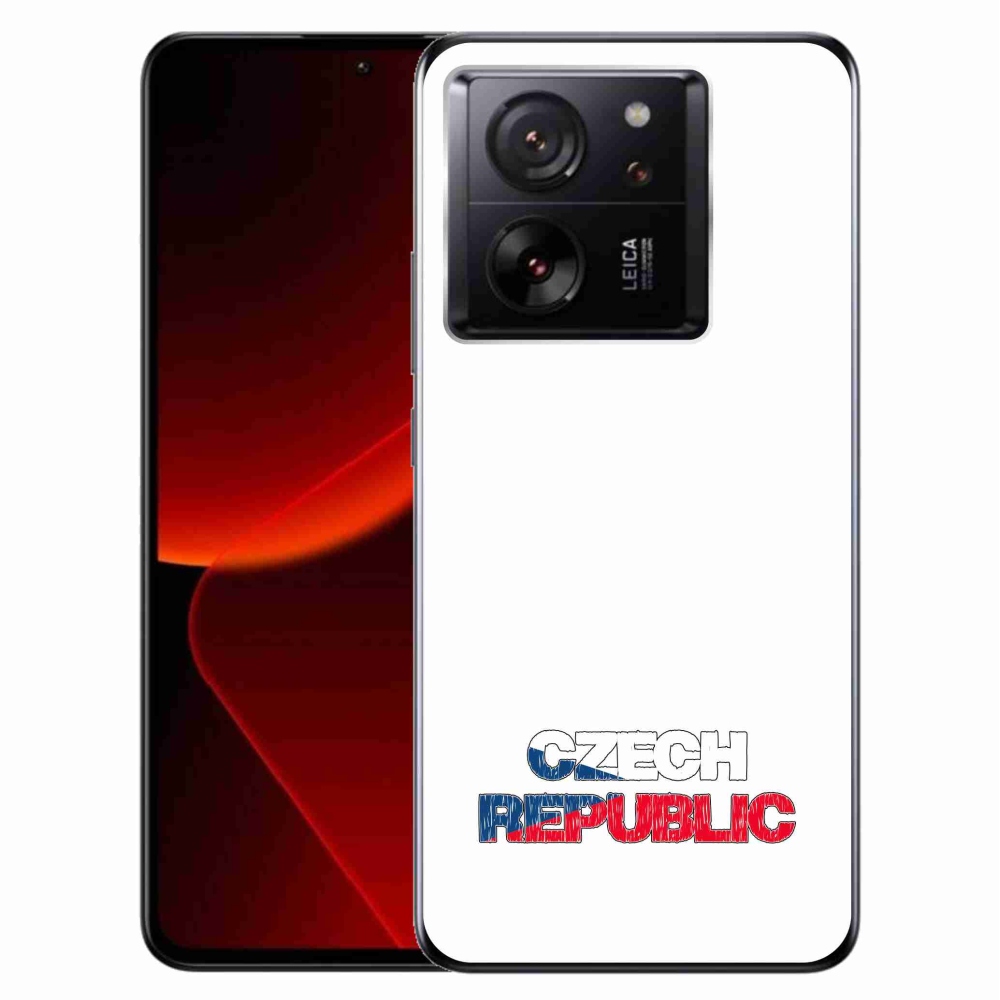 Gelový kryt mmCase na Xiaomi 13T/13T Pro - Czech Republic bílé pozadí