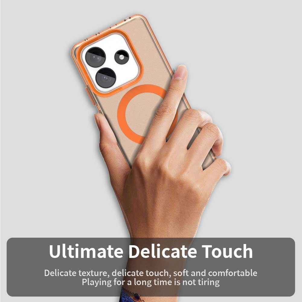 Candy gelový obal s MagSafe na Xiaomi Redmi Note 14 5G - oranžový