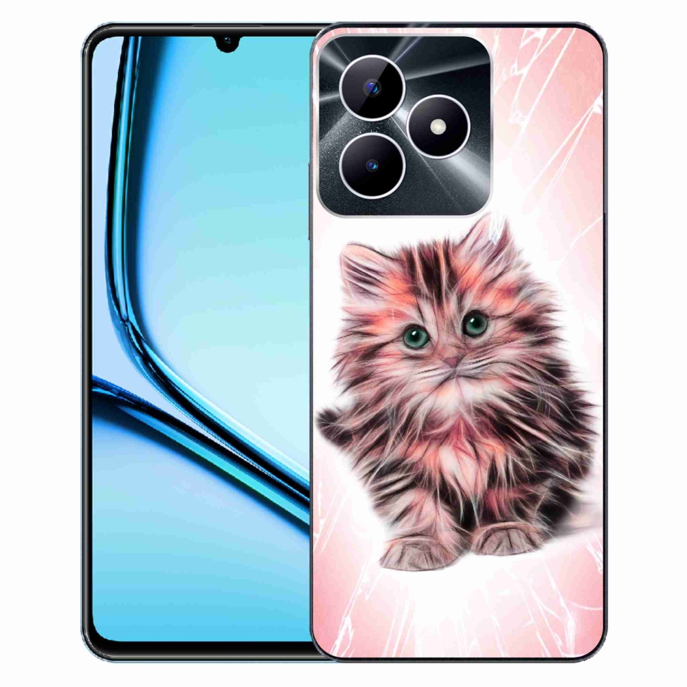 Gelový kryt mmCase na Realme Note 50 - roztomilé kotě