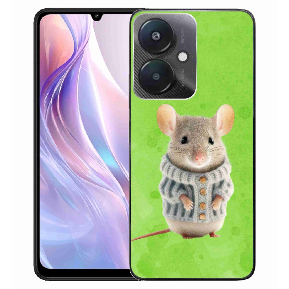 Gelový kryt mmCase na Xiaomi Redmi 13C 5G - myška ve svetru