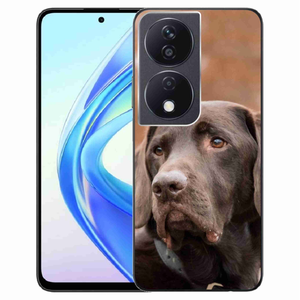 Gelový obal mmCase na Honor X7b/Honor 90 Smart - hnědý labrador