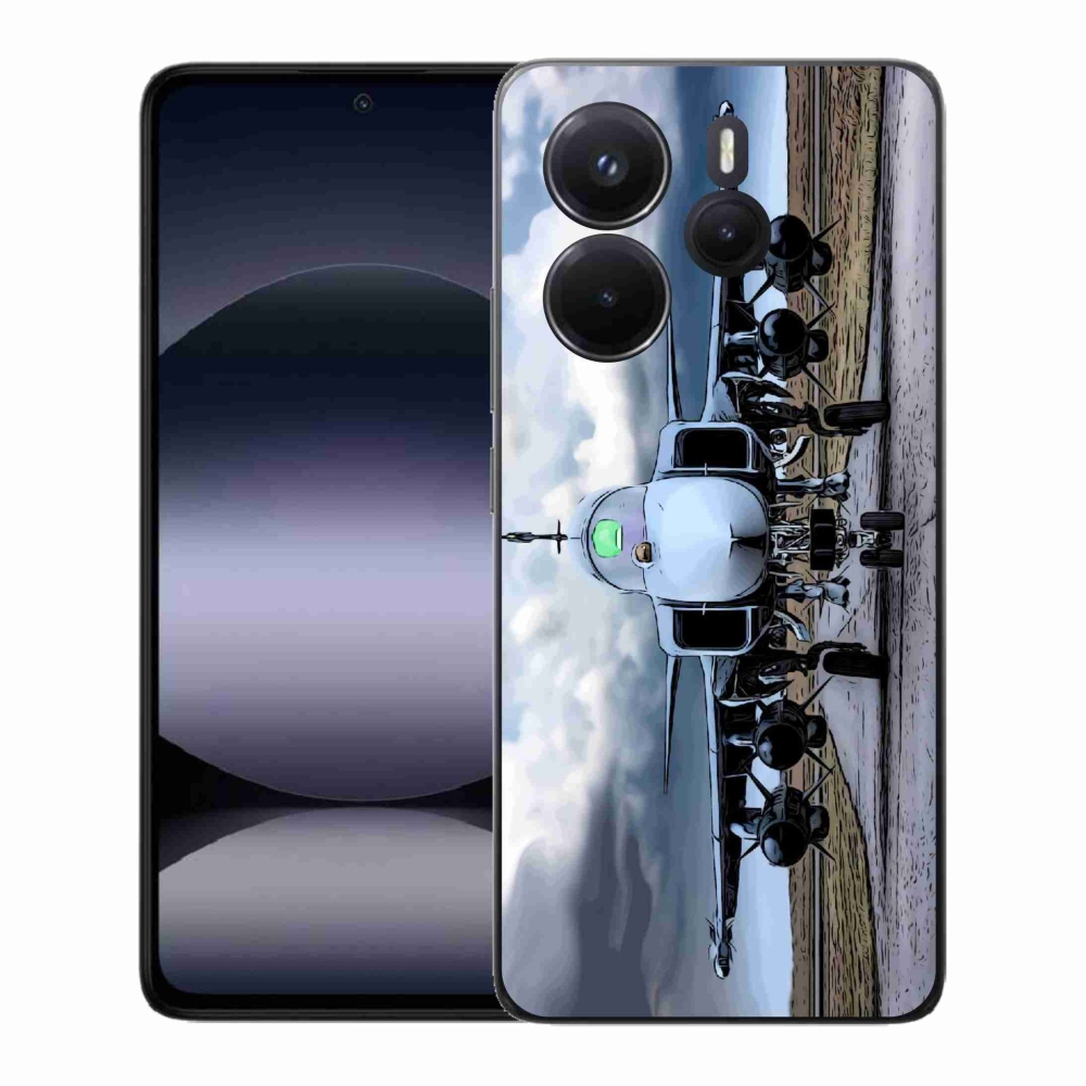 Gelový kryt mmCase na Xiaomi Redmi Note 14 - vojenské letadlo