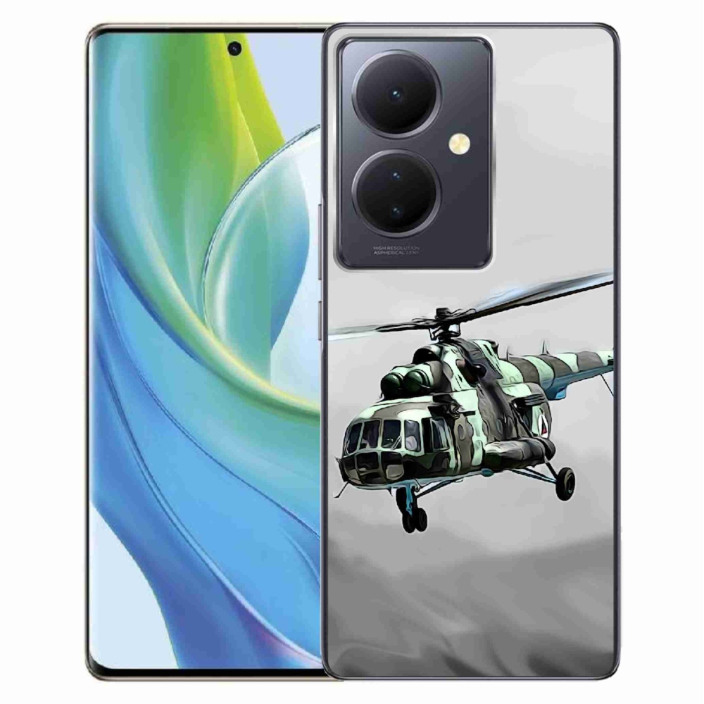 Gelový kryt mmCase na Vivo V29 Lite 5G - vojenský vrtulník