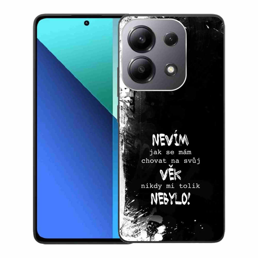 Gelový kryt mmCase na Xiaomi Redmi Note 13 - vtipný text 14 černé pozadí