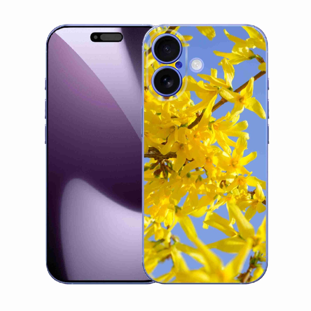 Gelový kryt mmCase na iPhone 17 - žluté květy