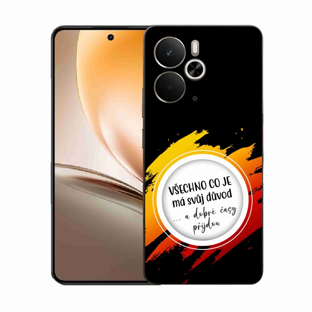 Gelový kryt mmCase na Realme 14 5G - citát 3 černé pozadí