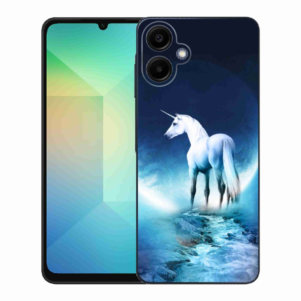 Gelový kryt mmCase na Samsung Galaxy A06 4G - bílý jednorožec