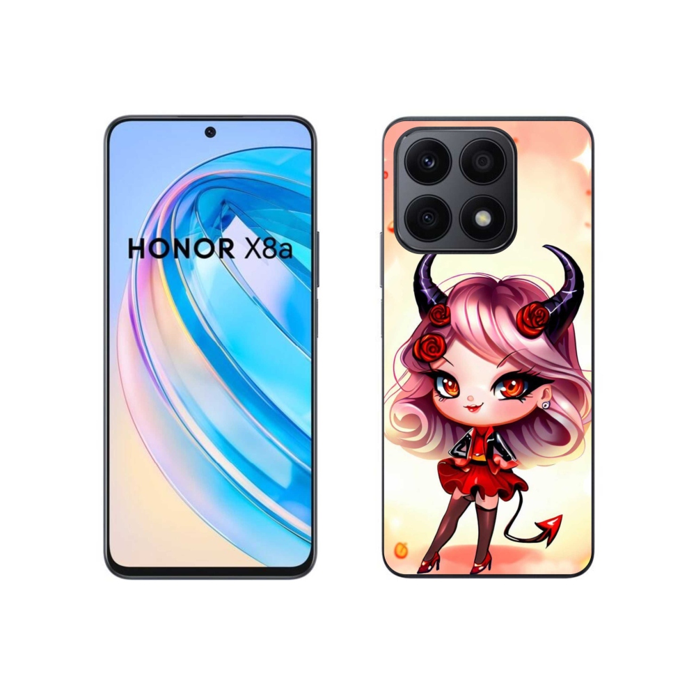 Gelový kryt mmCase na Honor X8a - kreslená čertice