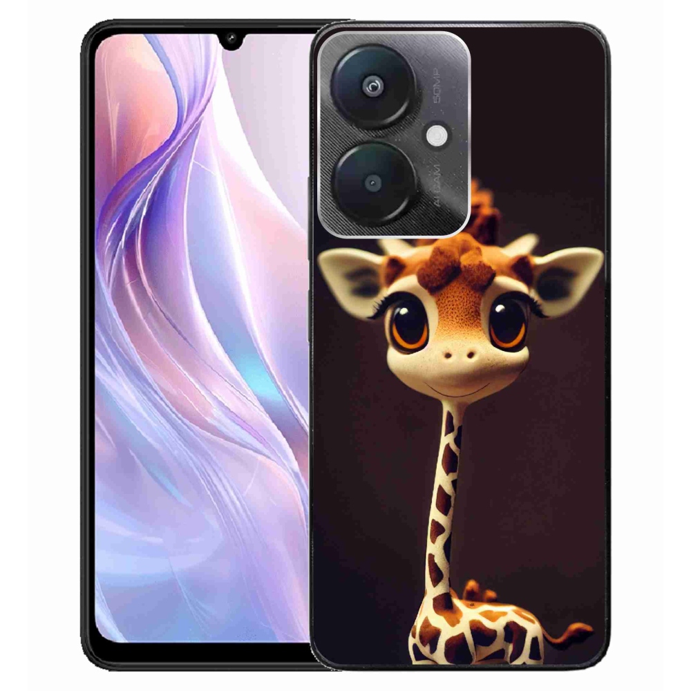 Gelový kryt mmCase na Xiaomi Redmi 13C 5G - malá žirafa