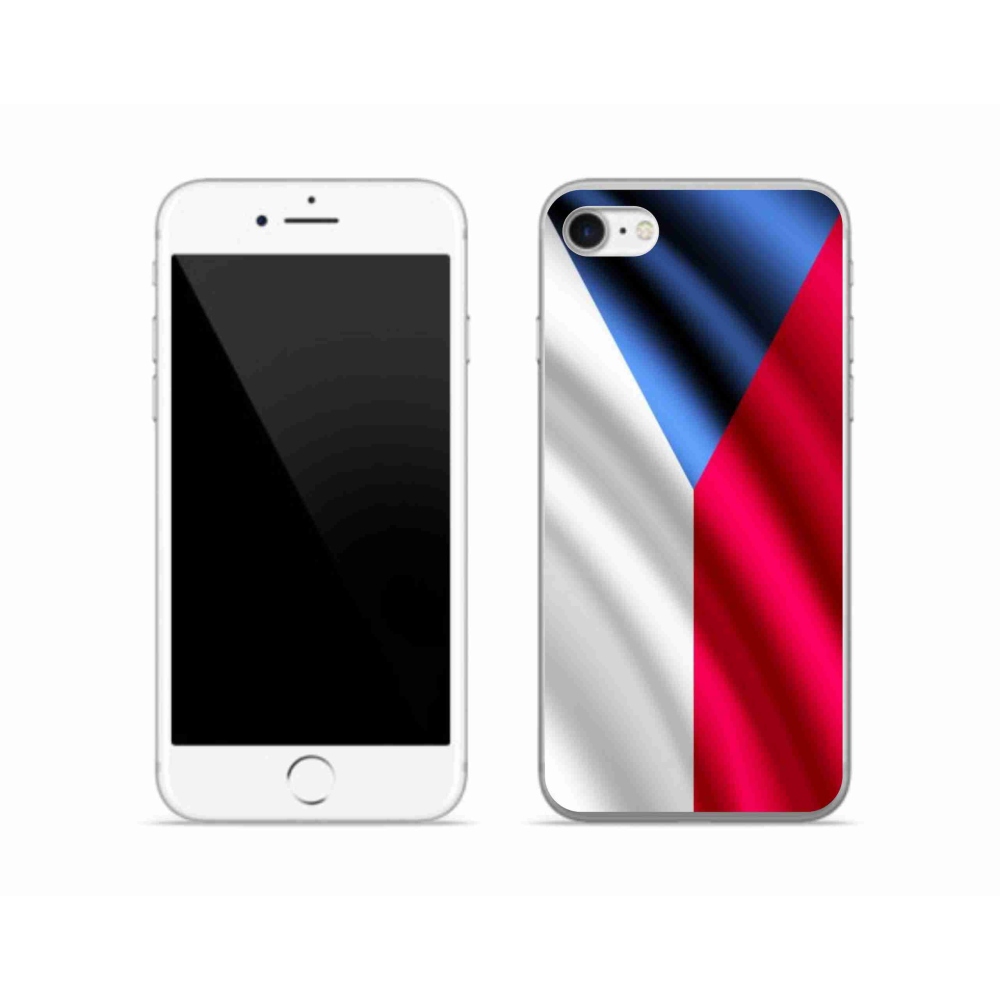 Gelový kryt mmCase na mobil iPhone 7 - česká vlajka