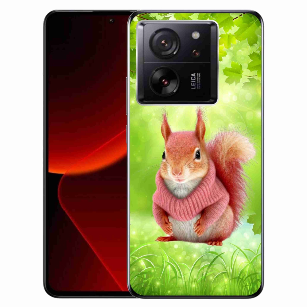 Gelový kryt mmCase na Xiaomi 13T/13T Pro - veverka ve svetru
