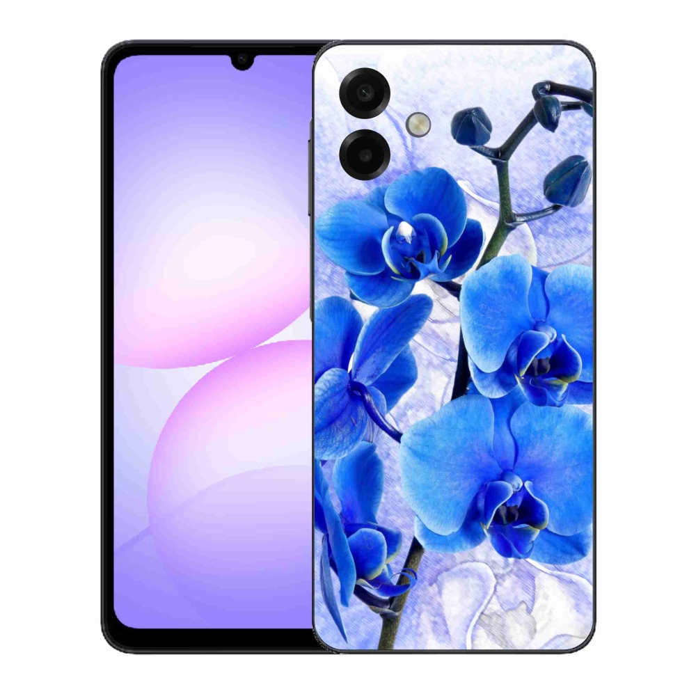 Gelový kryt mmCase na Samsung Galaxy A07 4G - modré květy