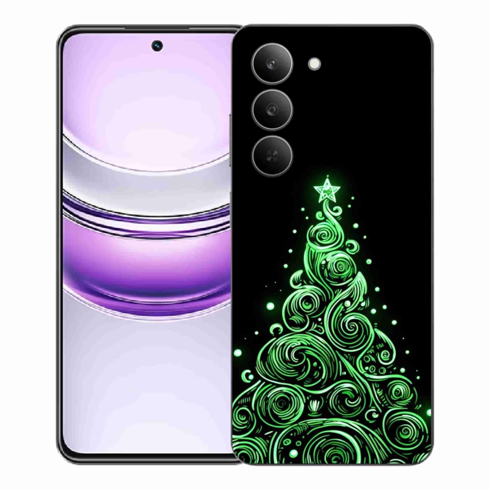 Gelový kryt mmCase na Realme 14x 5G - neonový vánoční stromek 3