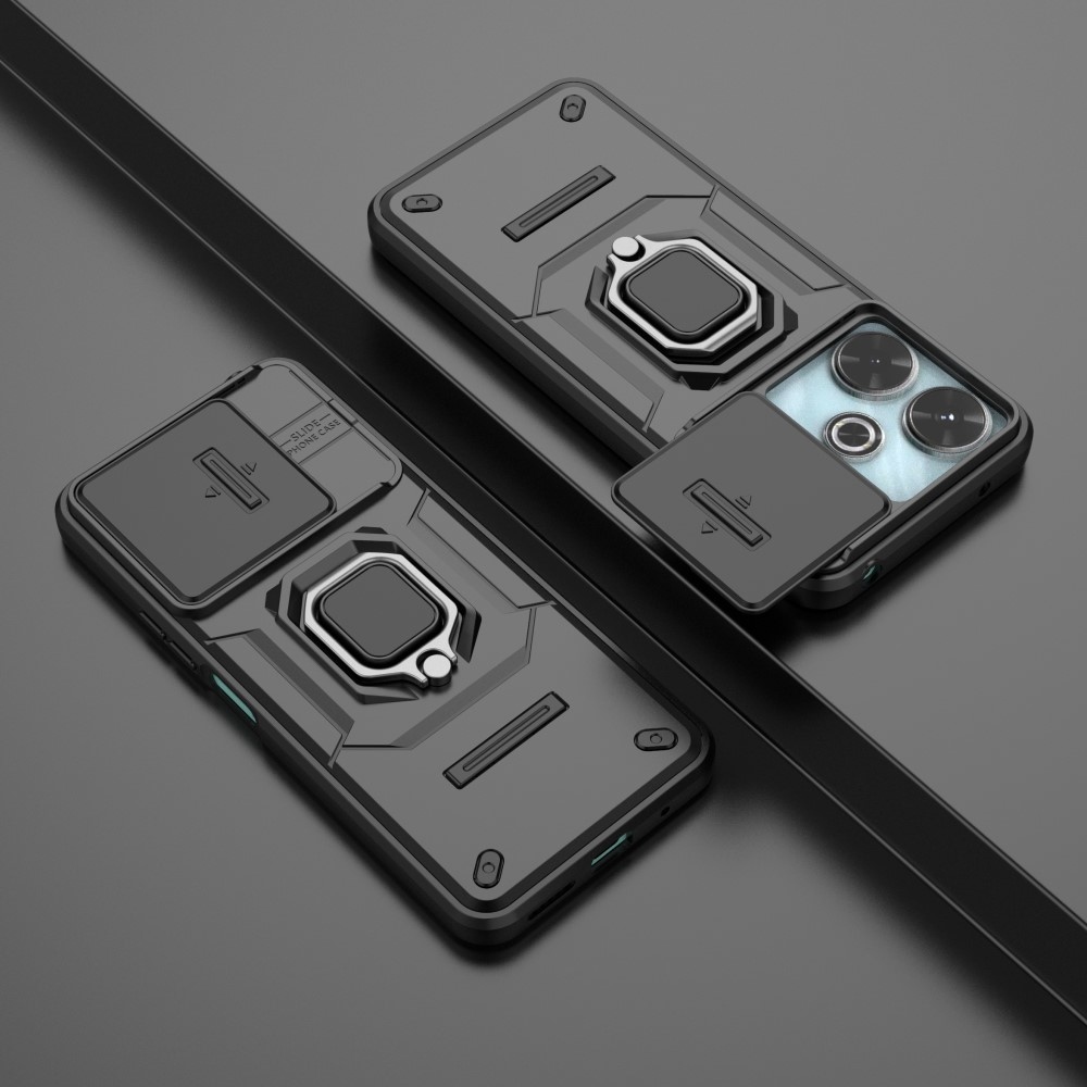 Lens odolný hybridní kryt na Xiaomi Redmi 13 4G/Poco M6 4G - černý