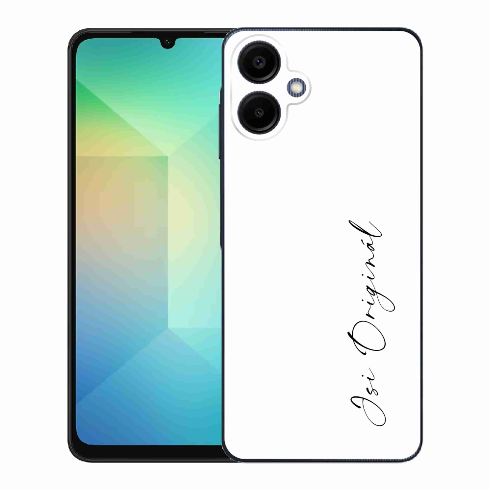 Gelový kryt mmCase na Samsung Galaxy A06 4G - jsi originál bílé pozadí