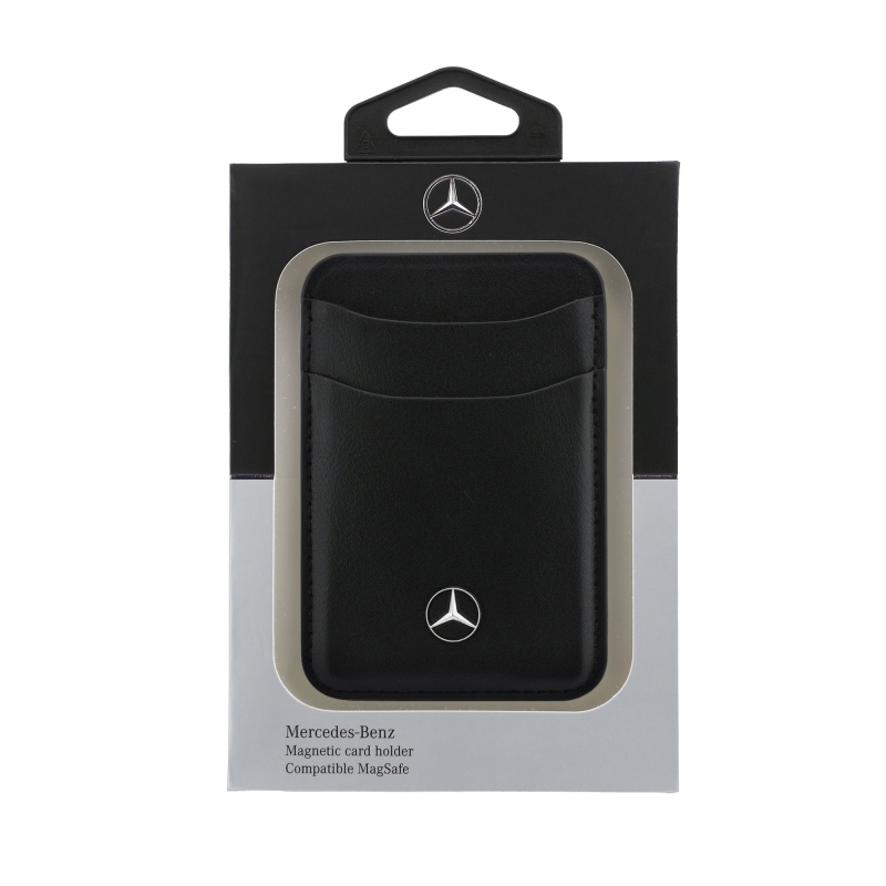 Mercedes PU Leather MagSafe Card Holder Peněženka Black