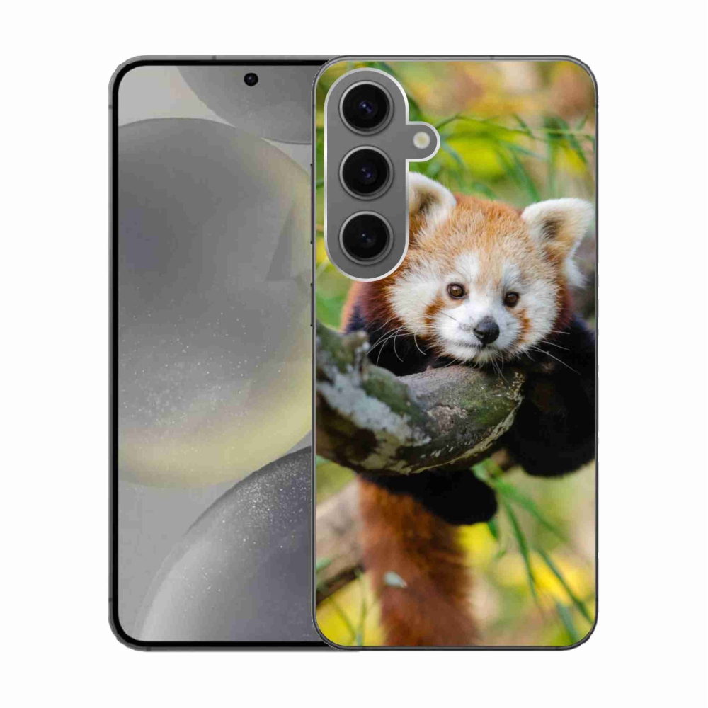 Gelový kryt mmCase na Samsung Galaxy S24 - panda červená