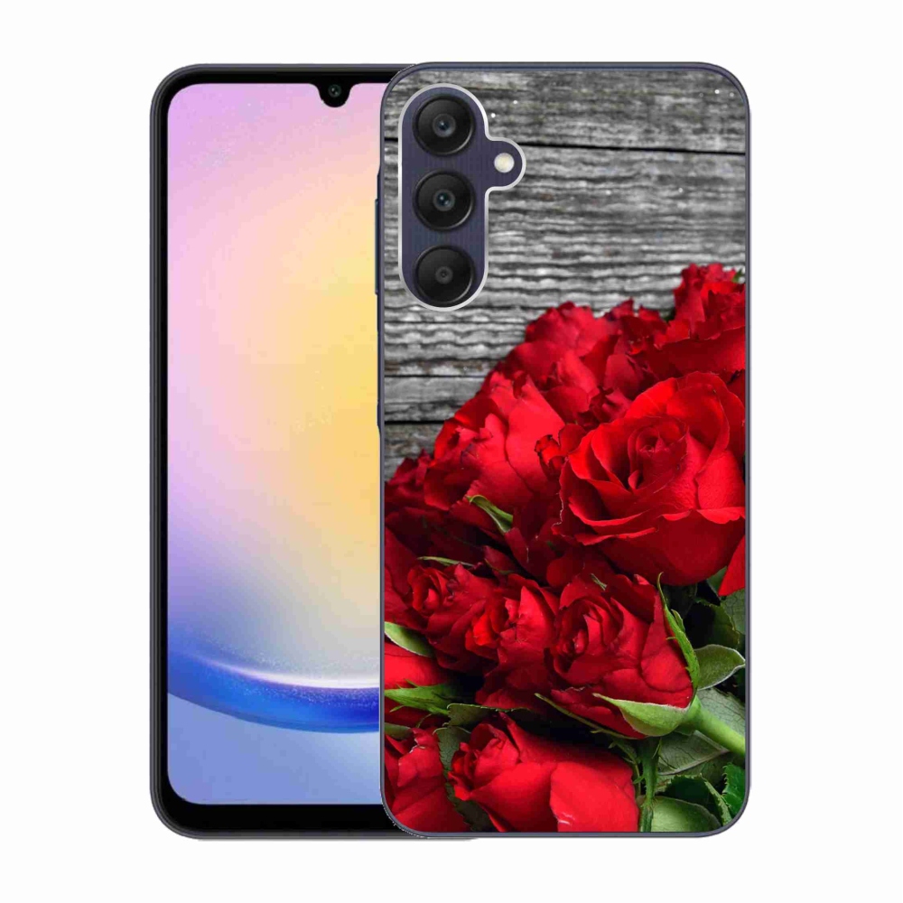 Gelový kryt mmCase na Samsung Galaxy A25 5G - červené růže
