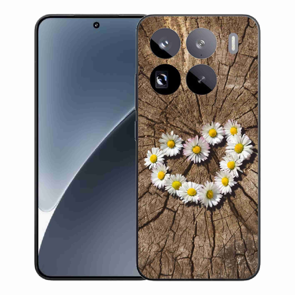 Gelový kryt mmCase na Xiaomi 15 Pro - srdce z kopretin