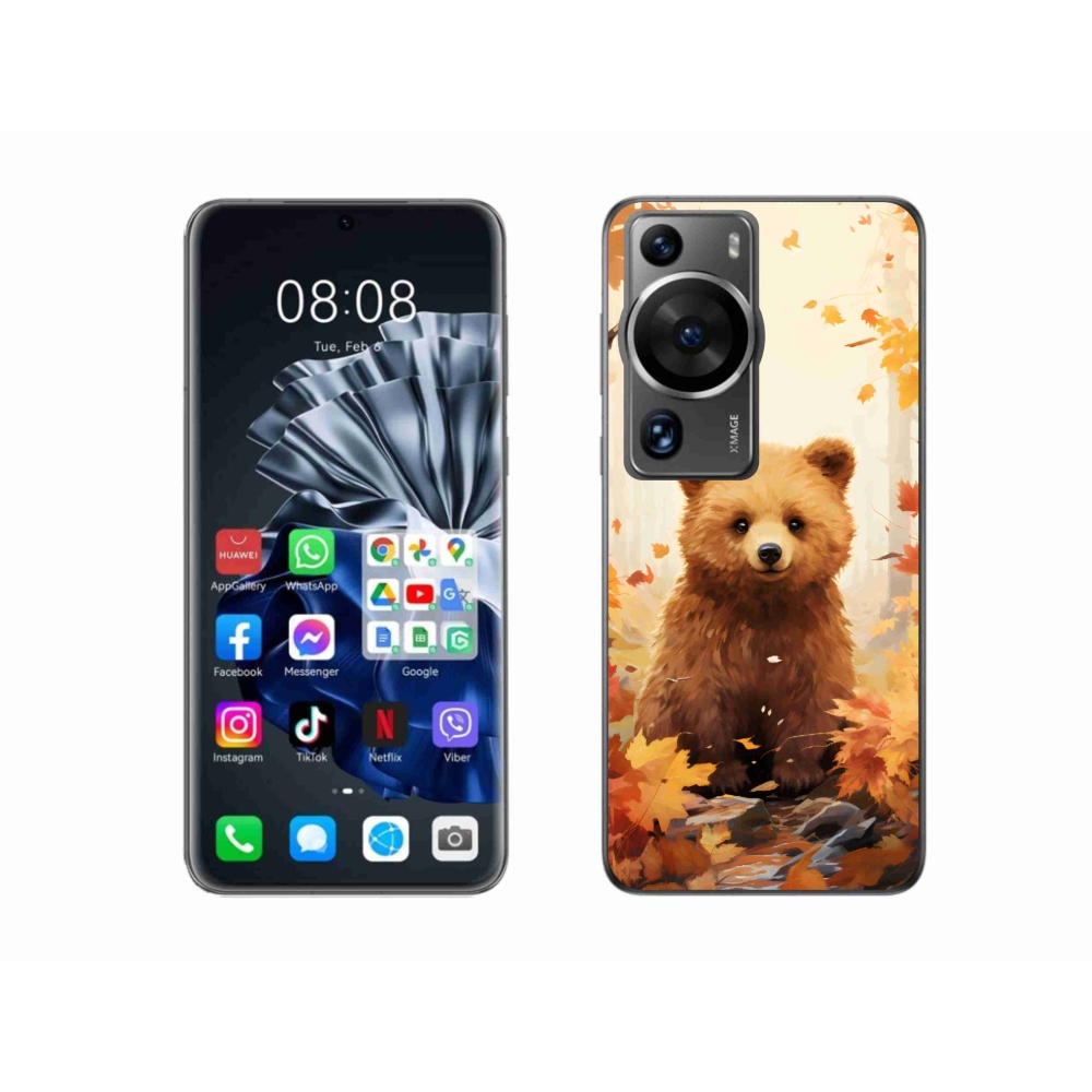 Gelový kryt mmCase na Huawei P60 Pro - medvěd v lese