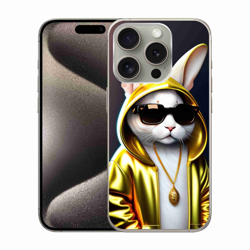 Gelový kryt mmCase na iPhone 15 Pro - kočka boss