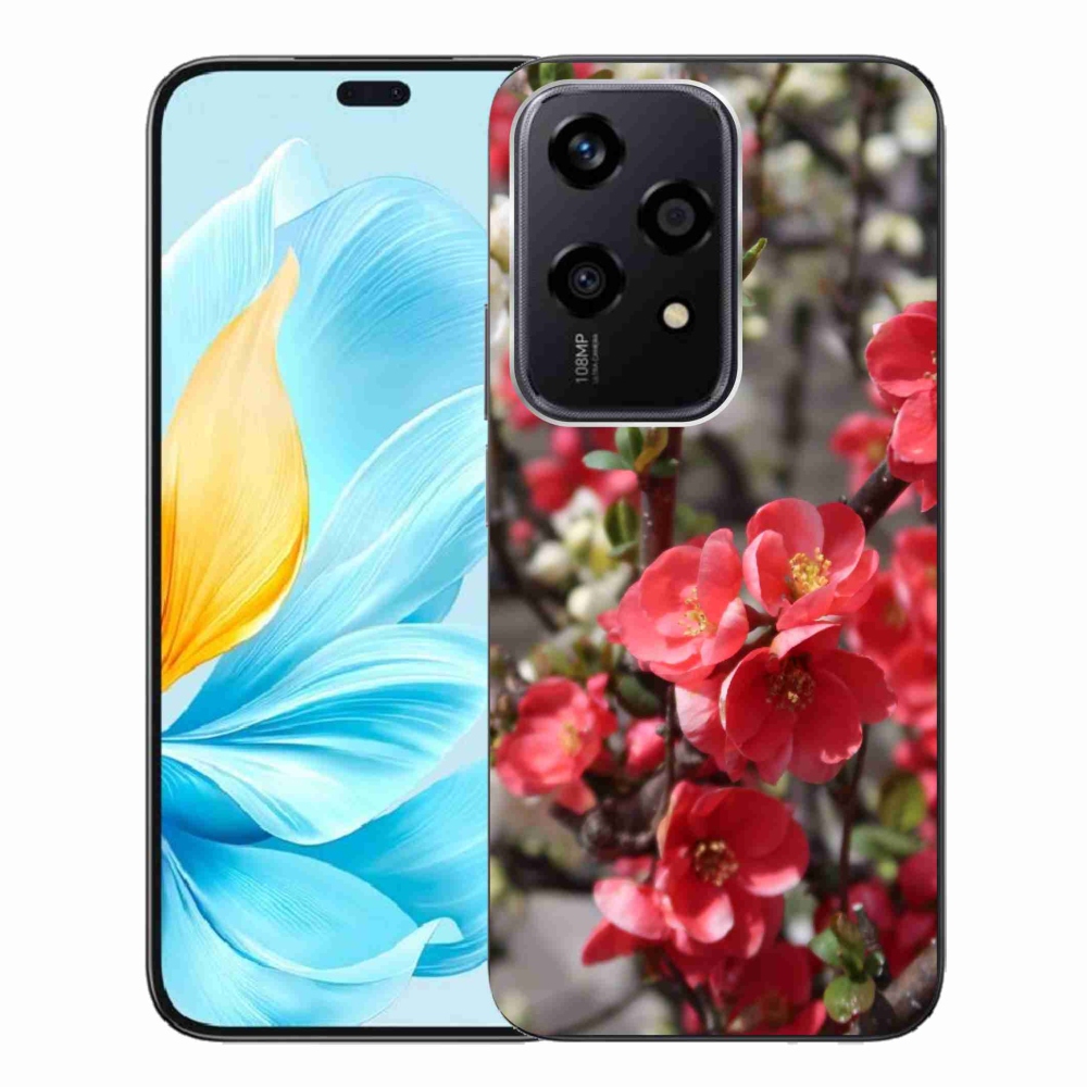 Gelový kryt mmCase na Honor 200 Lite 5G - červené květy