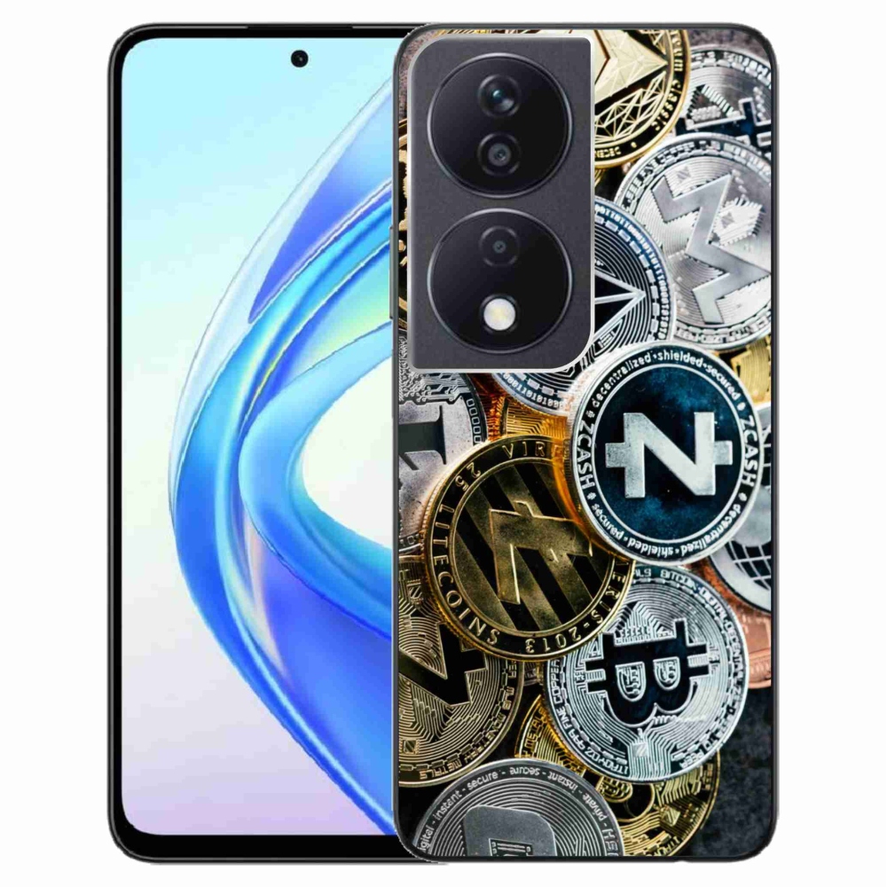 Gelový kryt mmCase na Honor X7b/Honor 90 Smart - kryptoměny